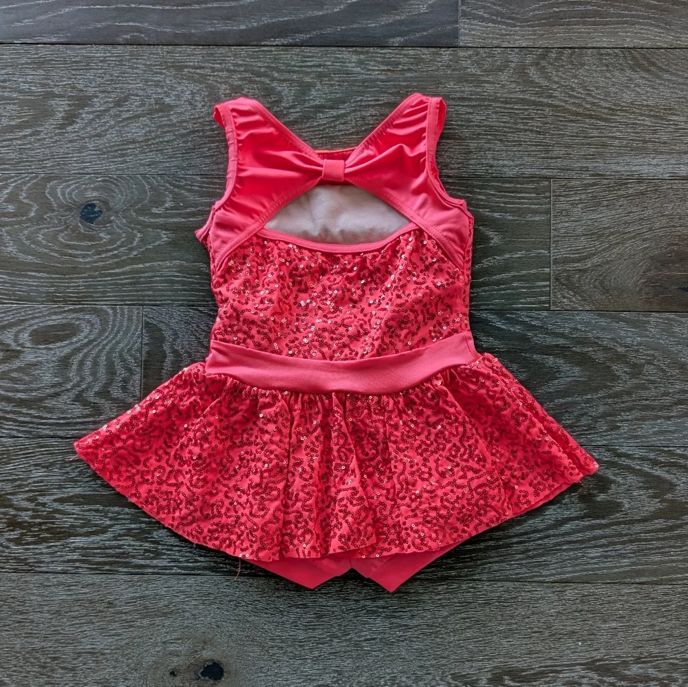 Weissman Showtime Stars Sequin Peplum Biketard Size SC